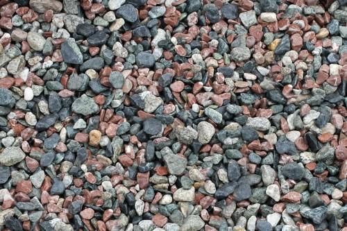 Щебень галтованый микс (серый-зеленый-розовый) фр.10-20 мм.