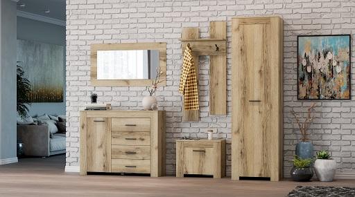 Модульная Прихожая Квадро Дуб Делано светлый