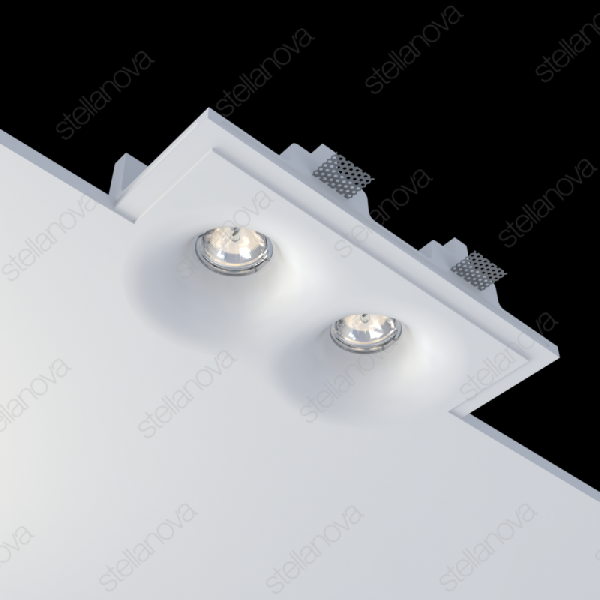 Встраиваемый гипсовый светильник ELEKTRA DUO