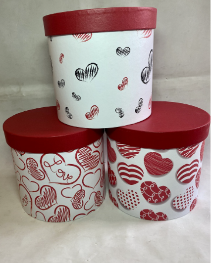 Коробка(D35) Цилиндр Сердца 3в1 18*18*17