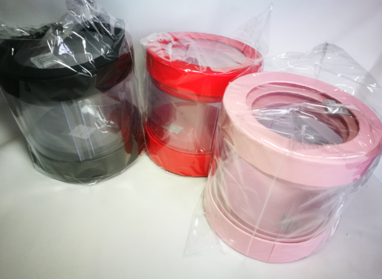 Коробка(9813) цилиндр Прозрачность 3в1