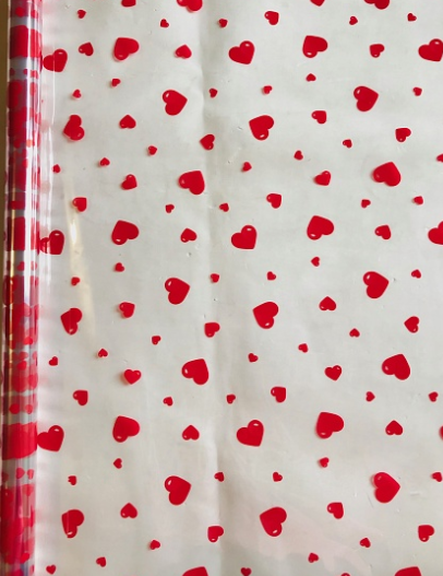 Пленка рисованная Сердечки (60см/400гр)