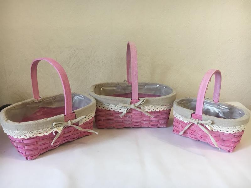 Корзины Китай №XS17-002 (набор овальный из 3шт)