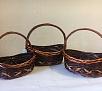 Корзины ивовые Китай №14-075 (набор овальный из 3шт)