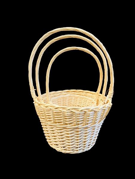 Корзины ивовые №14-394 (набор круглый из 3шт)