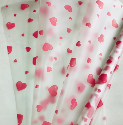 Сердечки на матовой пленке (60см/200гр)