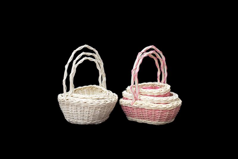 Набор ротанговый овальный маленький с тонкой ручкой (3шт/уп) DD2315/3