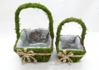 BH18C137 Набор корзин Квадратные с бантом (2шт/уп)