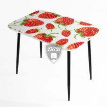 Стол обеденный фотопечать Клубника МДФ