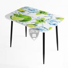 Стол обеденный фотопечать Лайм МДФ
