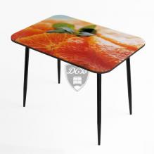 Стол обеденный стекло фотопечать Апельсин