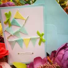 EG119-GC026AM Открытка ручной работы Флажки 12см*17см