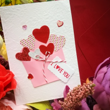 EG117-CR014-2AM Открытка ручной работы I LOVE YOU 12см*17см