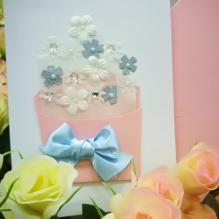 EG121-FL008AM Открытка ручной работы "Цветочный горшочек" 12см*17см