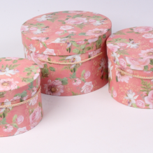 Коробка(B34) Круглая Цветы 3в1