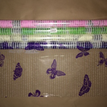 Пленка рисованная Бабочки на письме (70см/400гр)