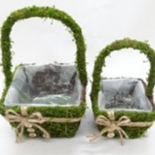 BH18C137 Набор корзин Квадратные с бантом (2шт/уп)