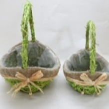 BH18C261 Набор корзин Лукошко с бантом (2шт/уп)