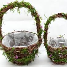 BH17C034 Набор корзин Круглые с цветами (2шт/уп)